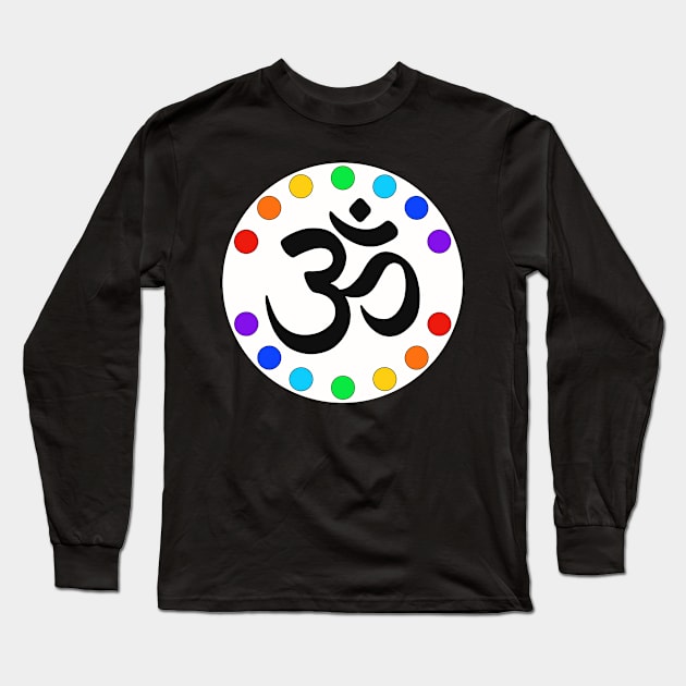 Chakra Om Long Sleeve T-Shirt by Art by New Moon 